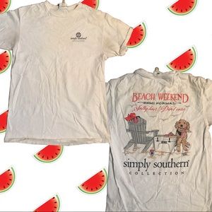 White Simply Southern tee shirt